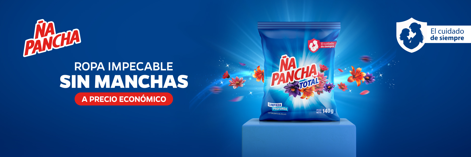 Detergente Ña Pancha Total saca nueva presentación de 140 gr. a un precio más competitivo